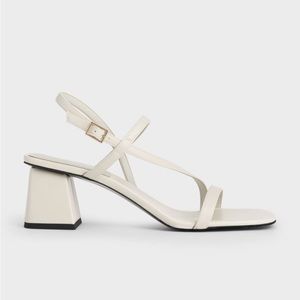 NWT Charles and Keith Asymmetric Slingback Sandals - Size 9 (EU 40)